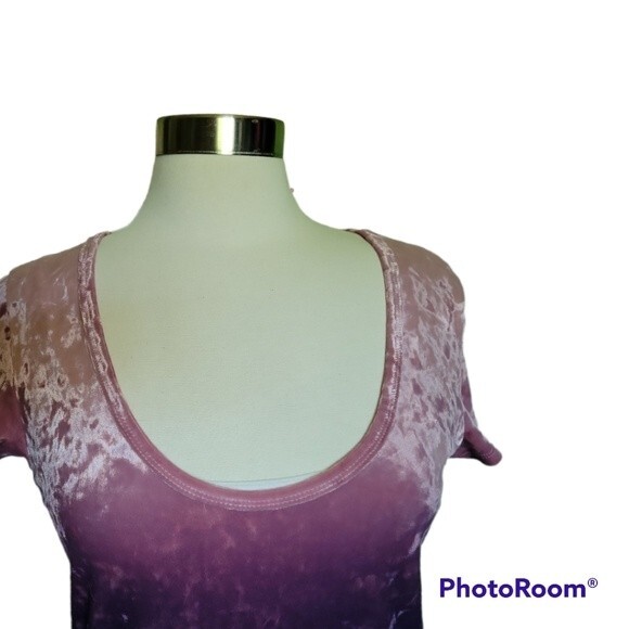 AEO OMBRE CRUSHED VELVET TEE - M - Picture 5 of 10